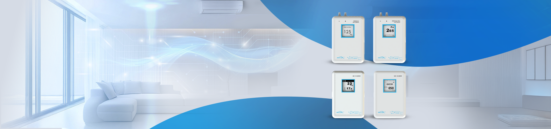 Sua solução premium de<br>ventilação! QAII - Sensores