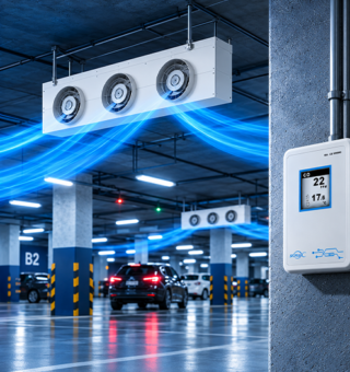 Post: Ventilación inteligente en garajes: cómo trabajan juntos los sensores y los ventiladores de inducción